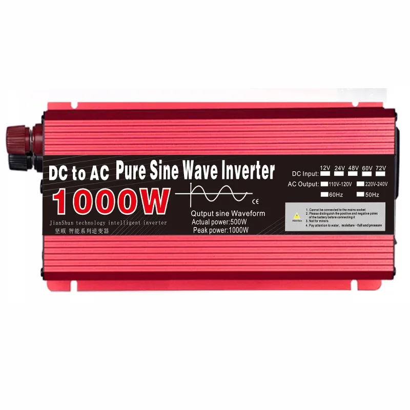 NEW Pure Sine Wave Inverter PV DC12V/24V To AC220V/110V 1000W1600W2200W3000W Optional Multiple Protection 1