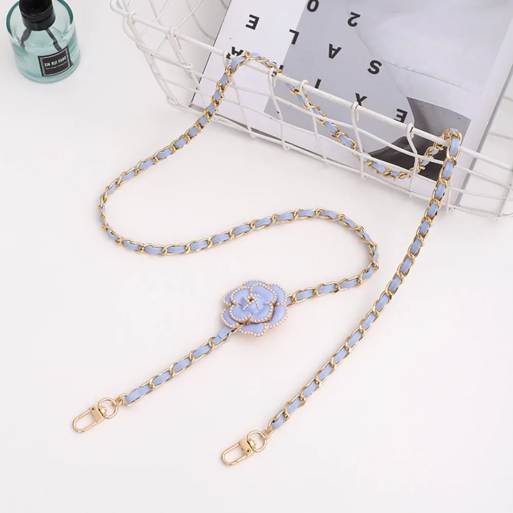 

Anti-lost Crossbody Phone Chain Diagonal Camellia Phone Case Hanging Leather Phone Charm Phone Neck Straps Girl Ladies