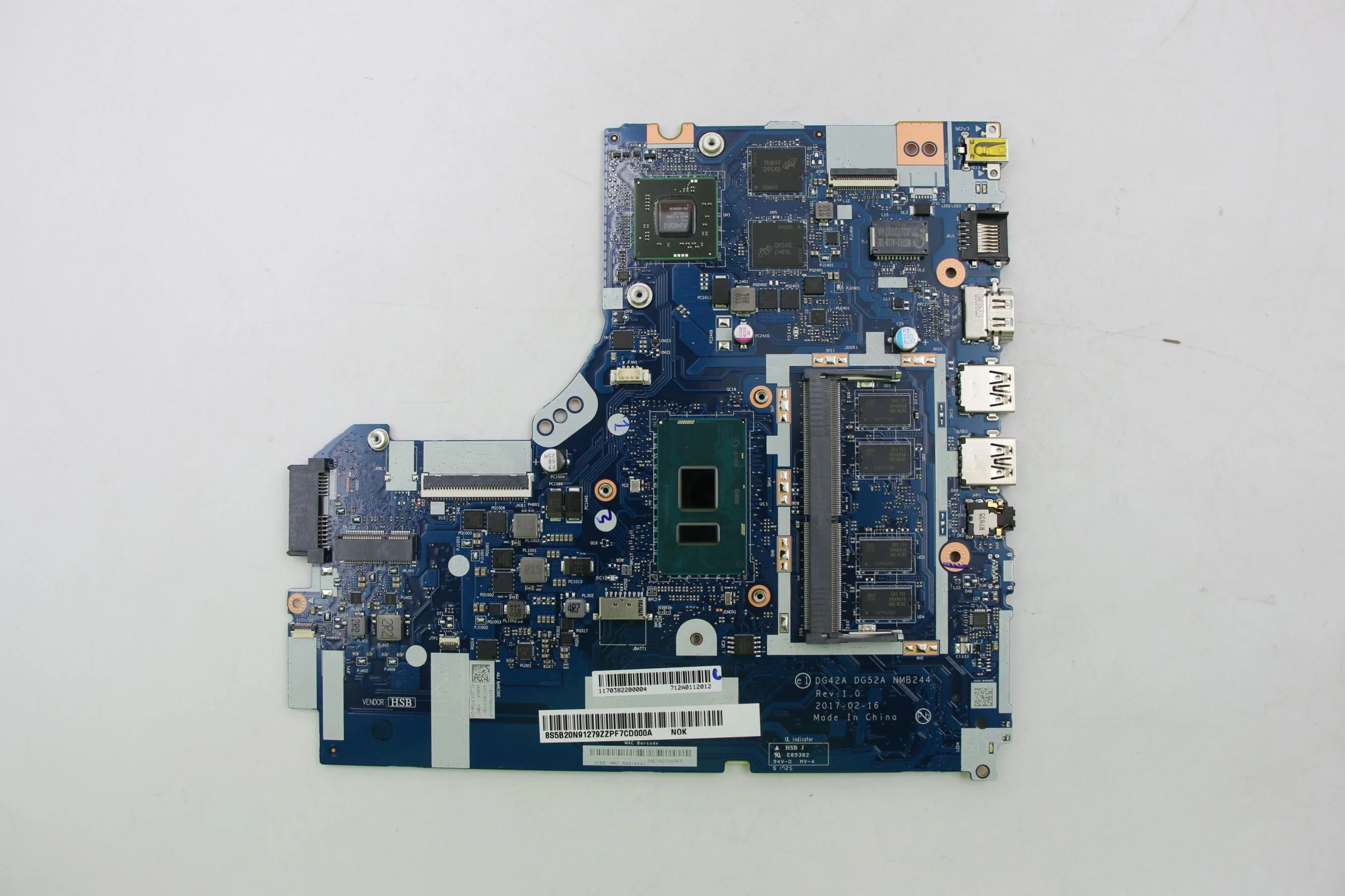 

5B20N91279 для ideapad 320-14IKB, материнская плата для ноутбука, графический процессор, 4 ГБ ОЗУ, 4 ГБ I7 7500U, 100% полное тестирование