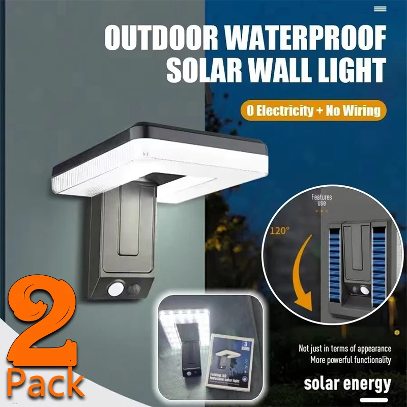 

Outdoor Solar Foldable Wall Lamp Modern Minimalist Courtyard Entrance Hall Corridor Corridor Balcony Creative