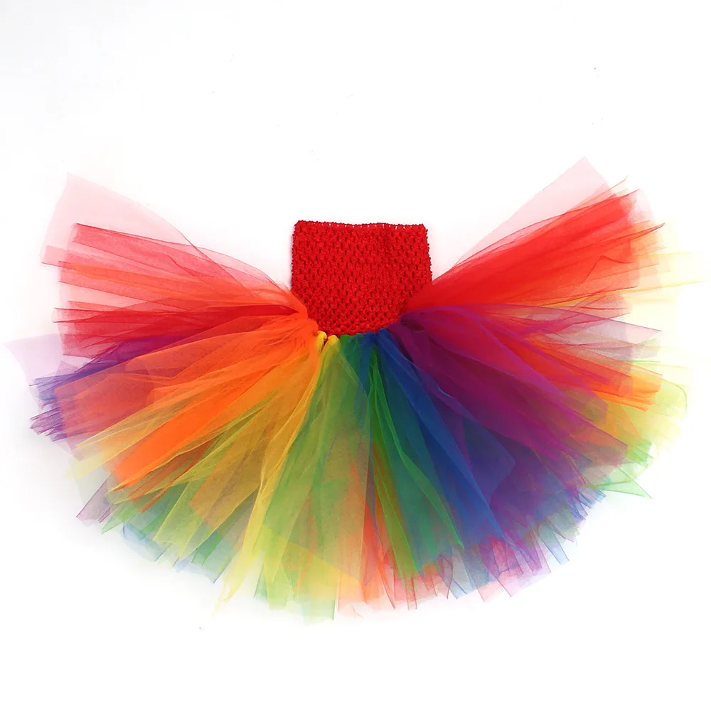 New Born Baby Girls Rainbow Tutu Dress+Headband For Photography Props Baby Girls 1st Birthday Princess Party Photo Shoot Dresses