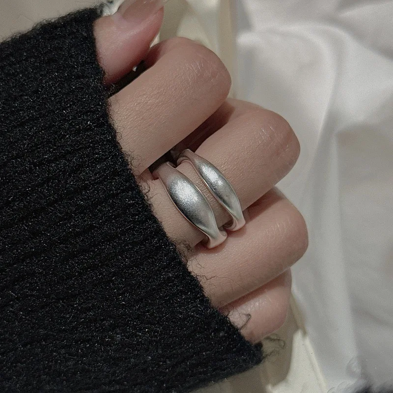 925 Sterling Silver Rings for Women Men Couple Minimalist Handmade Sparckling Narrow Ring Party Jewelry Gift Prevent Allergy - view 3