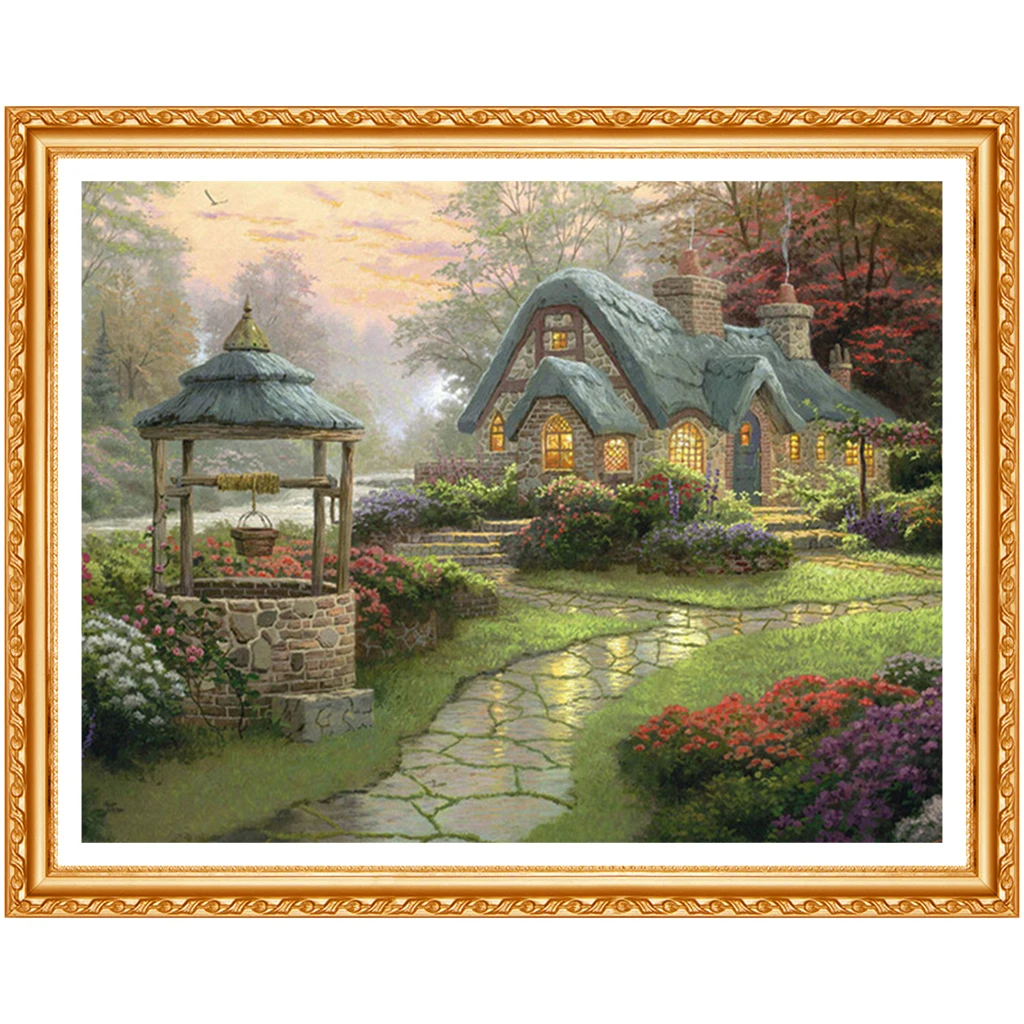 Diamond embroidery Dream house 40x30 Diy Diamond painting square drill rhinestone pasted full Cross stitch crafts Needlework ZX