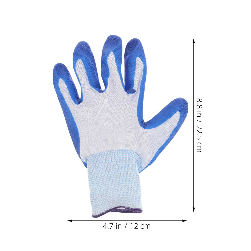 3 أزواج من قفازات الحديقة شديدة التحمل مطلية بالمطاط النتريل وقابلة للتنفس في ساحة العمل والمناظر الطبيعية #6