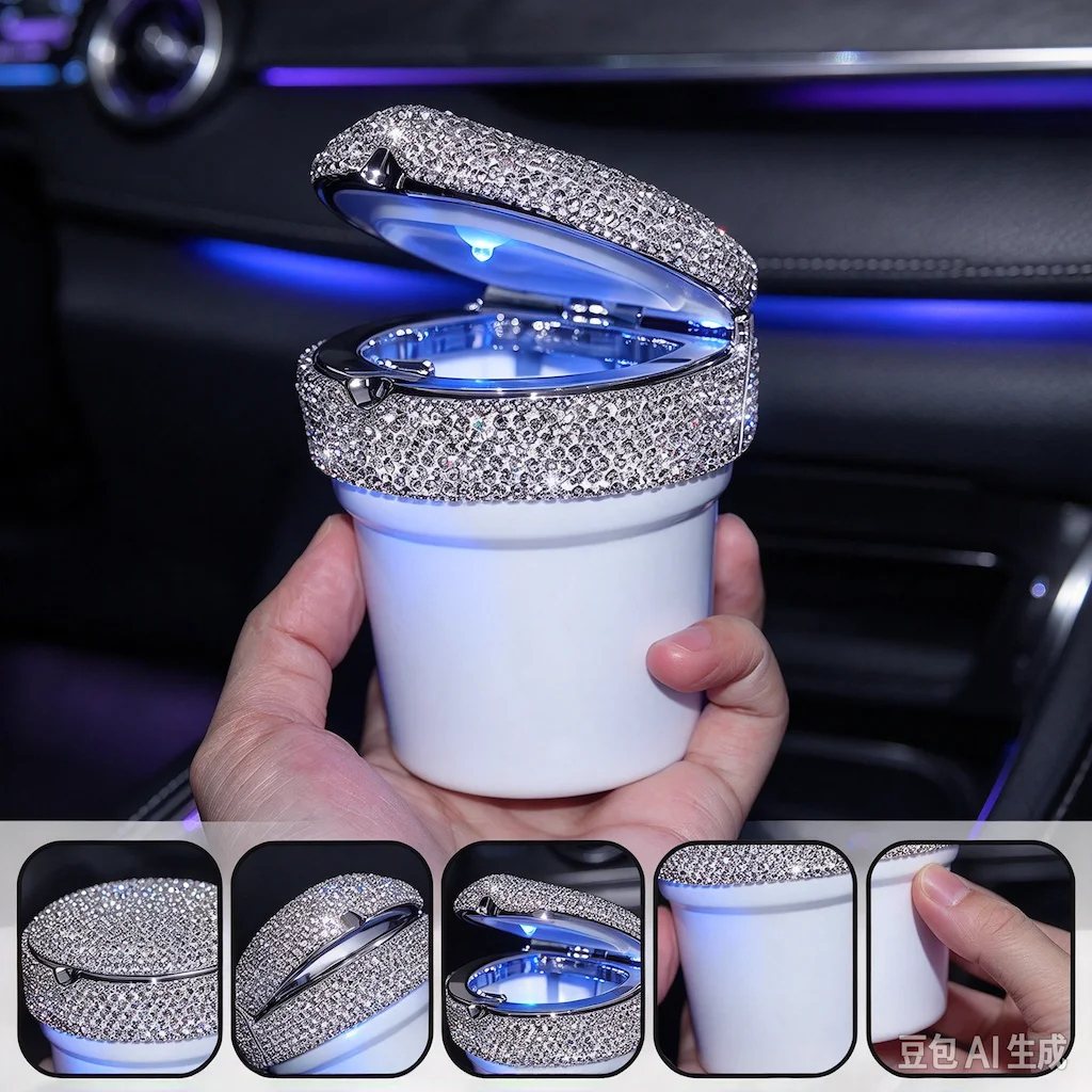 Universal Car Plastic Cigarette Smoking Cup Ashtray Ash Holder with Lid for Office Home Car