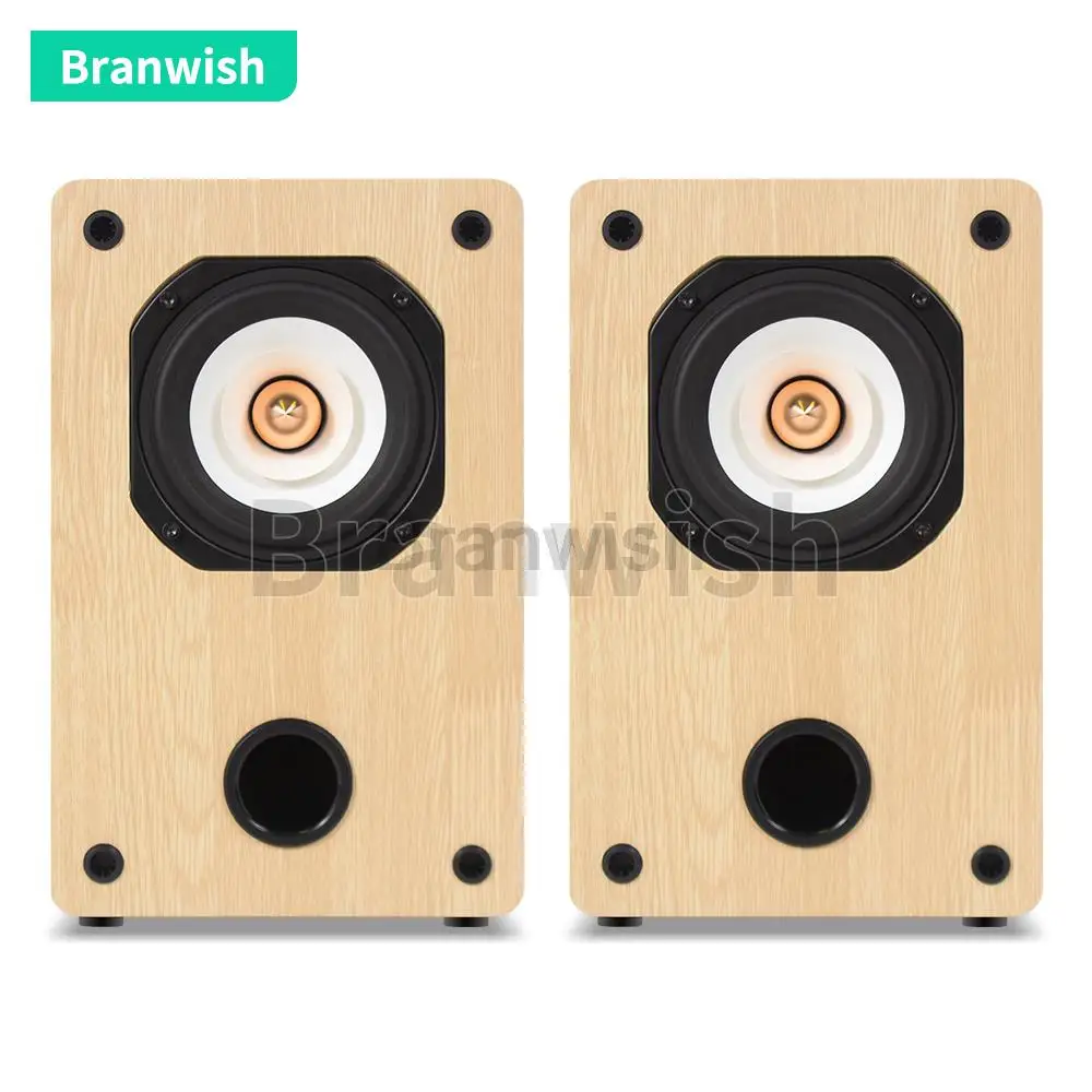 4 Inch 25-50W Full Range Speaker 4/8Ohm Birch Wood Speaker Q401 Fever Passive Bookshelf Speaker Pair Box 84Hz-20KHz