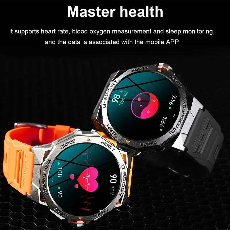 2025 New Men's Smart Watch 1.96-inch AMOLED Screen 466 * 466 HD 5.0 Bluetooth Call 400mAh Men's Sports and Fitness Smart Watch