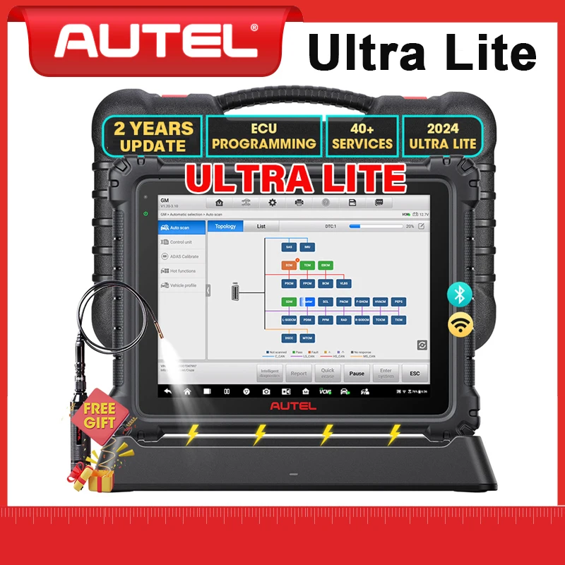 

Autel MaxiCOM Ultra Lite интеллектуальный автомобильный сканер 2-летние бесплатные топологические диагностические инструменты, такие же, как Ultra Motor TruSpeed