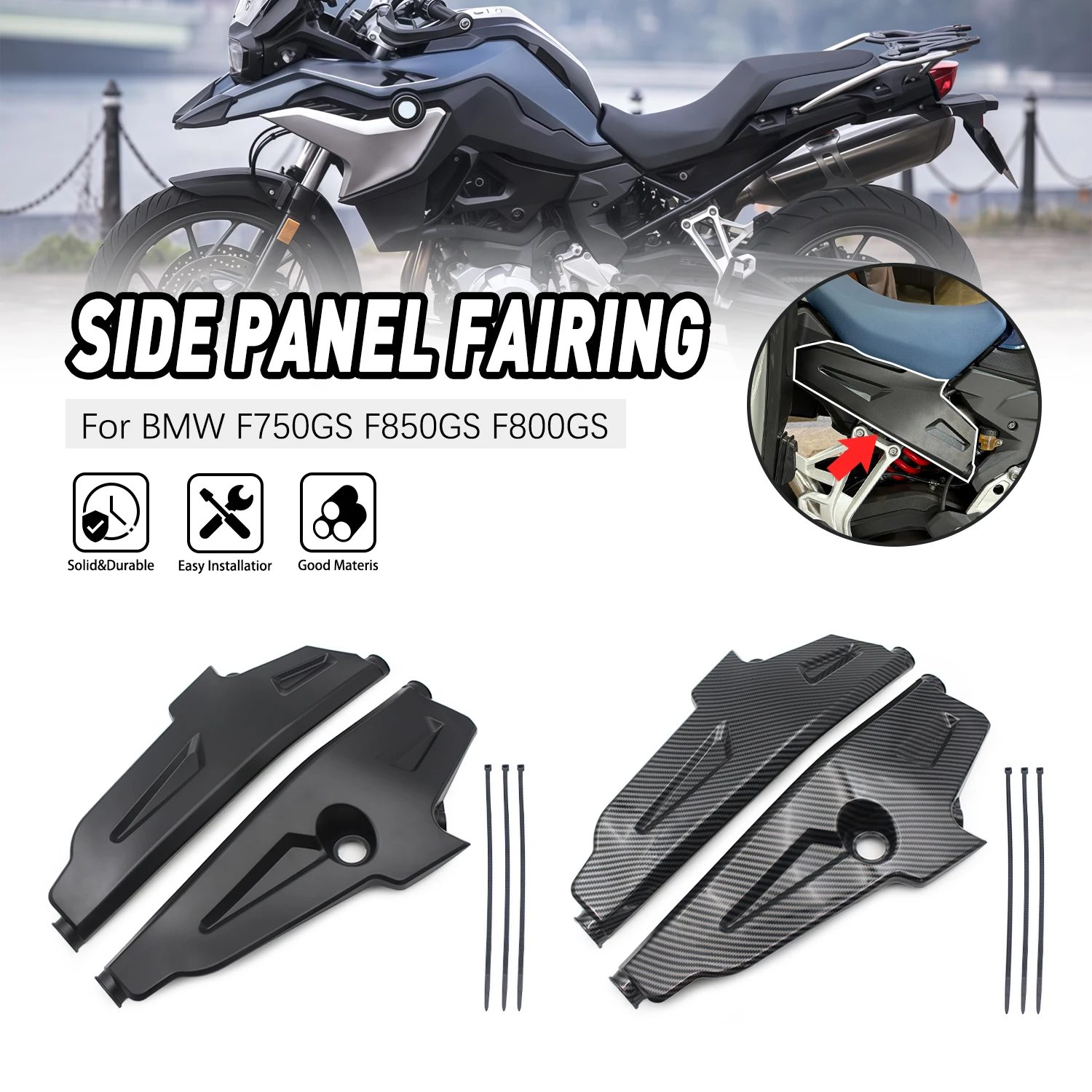 

Motorcycle Accessories Left Right Frame Cover Side Frame Panels For BMW F800GS 2024 2025 F850GS F750GS 2018-2023 F 850 GS