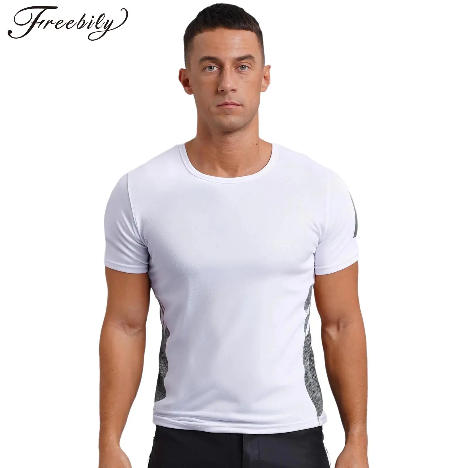 

Мужская спортивная футболка для тренировок, спортивные костюмы, быстросохнущие рубашки, одежда для спортзала и фитнеса, спортивные костюмы для бега