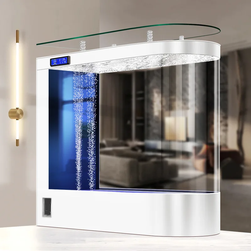 

DSA fish tank living room large floor partition glass aquarium side circulation filter home decoration