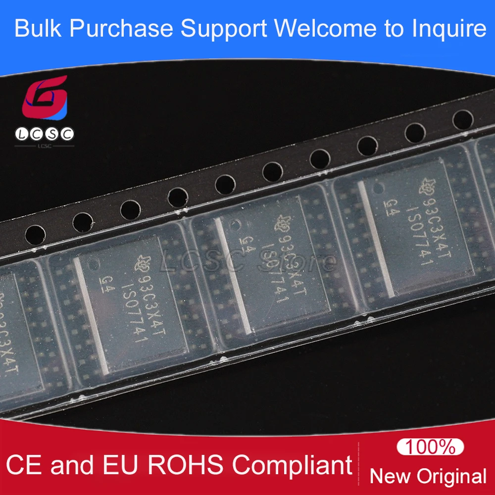 10Pcs/Lot Original ISO7741 EMC Reinforced General Purpose Digital Isolator 5000Vrms 4 Channel 100Mbps CMTI 16-SOIC ISO7741DWR