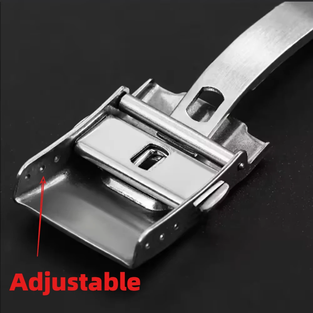 18mm 20mm 22mm 24mm Stainless Steel Watchband Watch Clasp Silver Folding Safety Milled Clasp Butterfly Deployant Watch Buckle