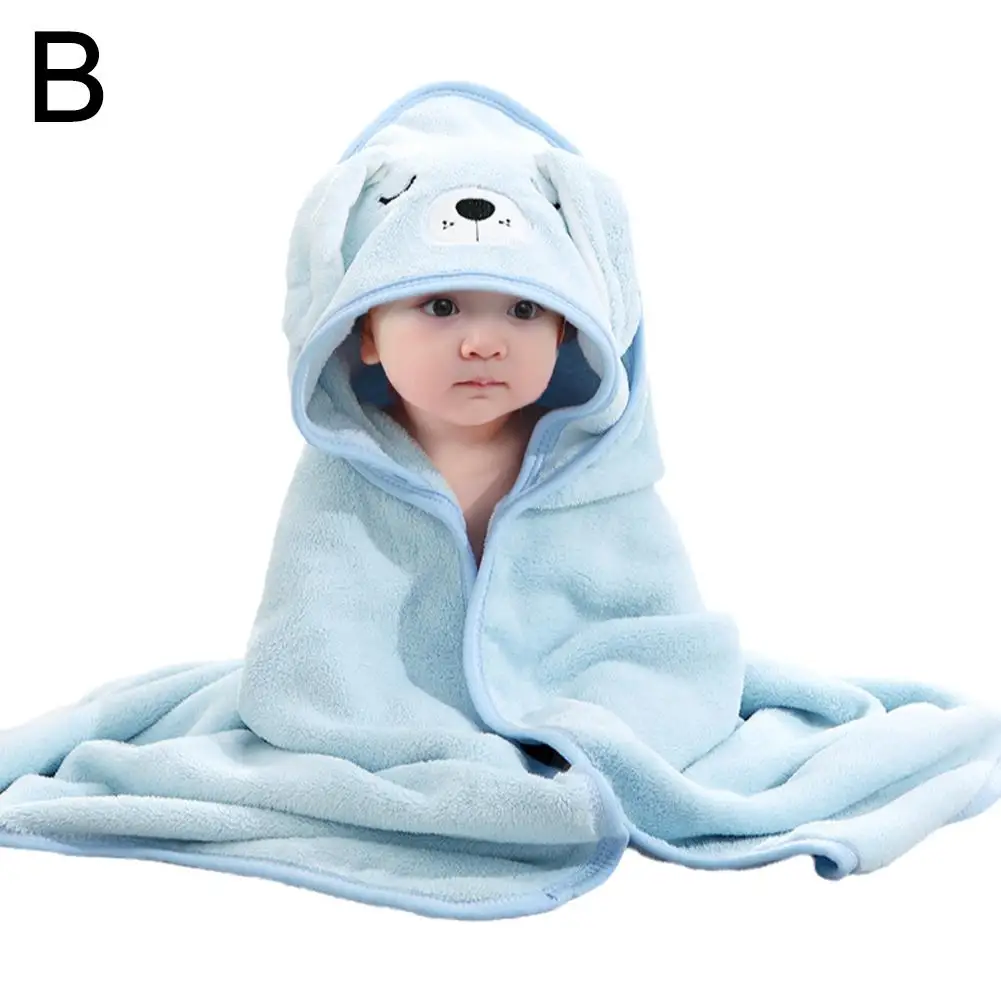 Cartoon Animal Baby Bath Towel Absorbent Fast Drying Without Linting Fluffy Soft Best For Little Baby Winter Children's Bat U4i8