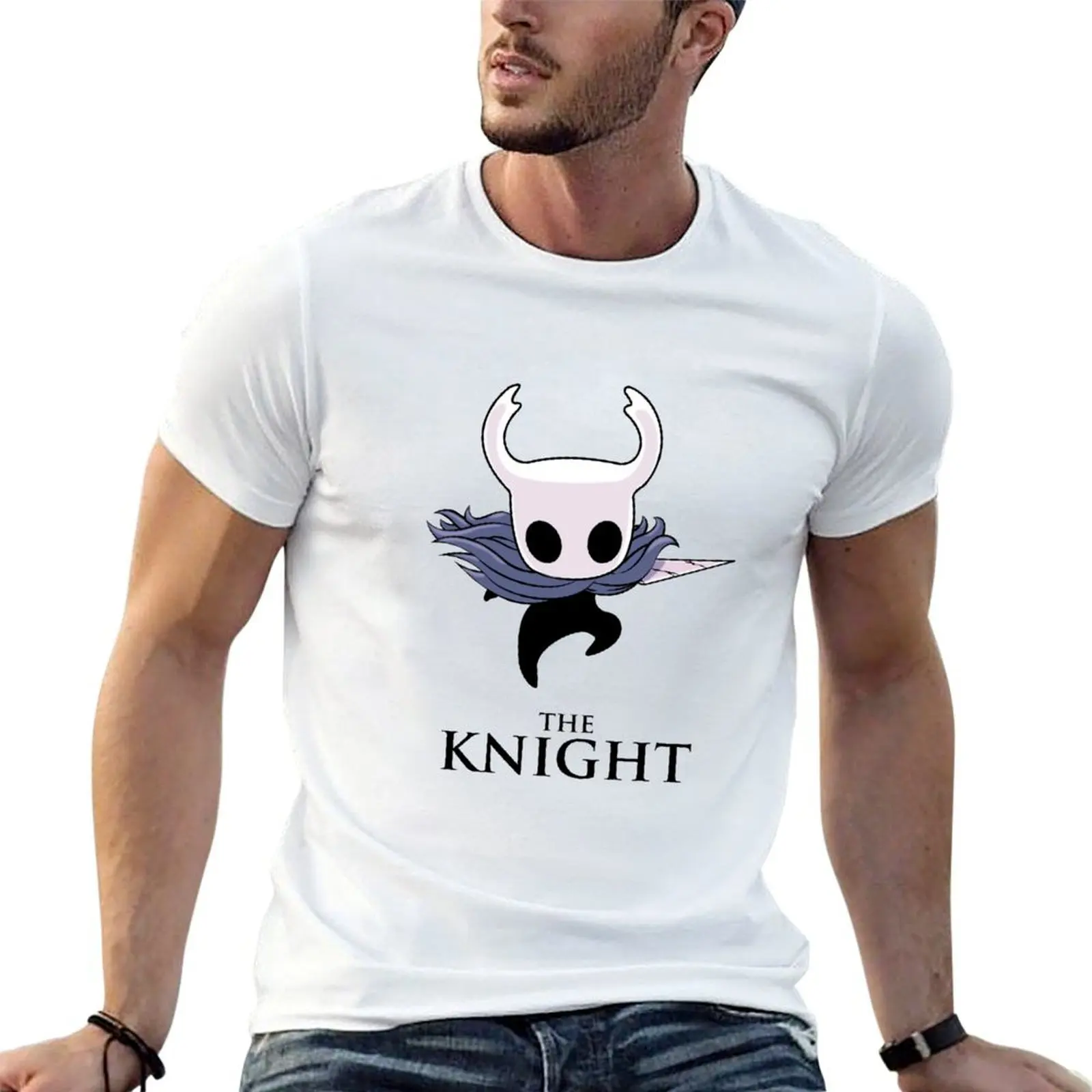 

The knight T-Shirt man t shirts cotton anime t shirts oversize t shirts for man graphic vintage T-shirt