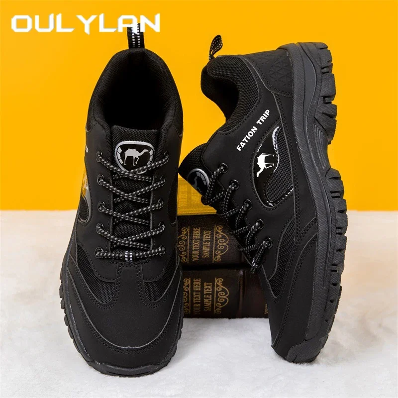 Wear Resistant Lace Up Sneakers Casual Male Lightweight Hiking Shoes Outdoor Sports Climbing Footwear for Men Tenis Masculino