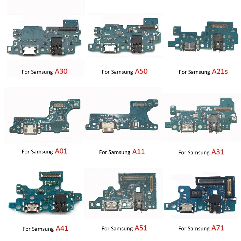 

USB Charge Plate Dock Port For Samsung Galaxy A51 A71 A30 A50 A01 A11 A21s A31 A41 Charging Board Flex Cable With IC