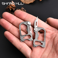 SH Titanium Multi-function Keychain EDC Mini Portable Keychain Outdoor Knife screwdriver Multi-tool camping Survival hiking