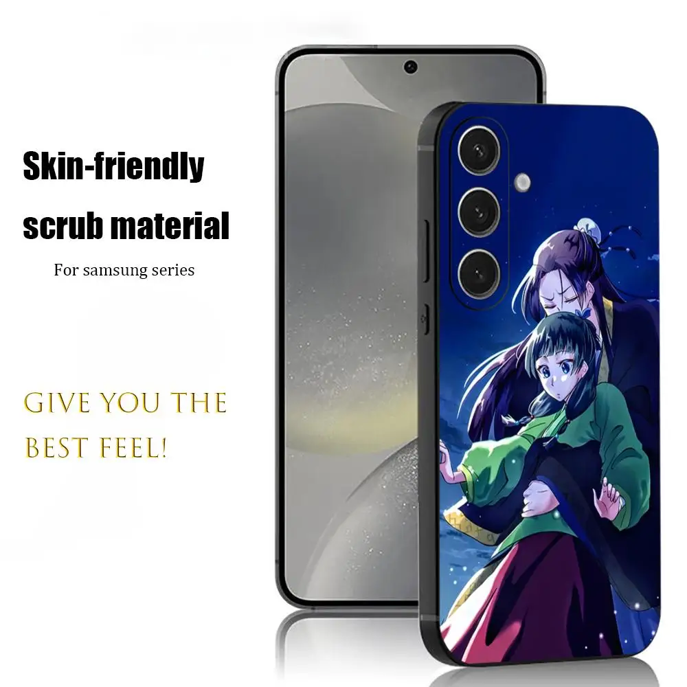MaoMao Anime Popular Phone Case For Samsung Galaxy S26 S25 S24 S23 S22 S21 Plus Ultra Note20 Soft Black