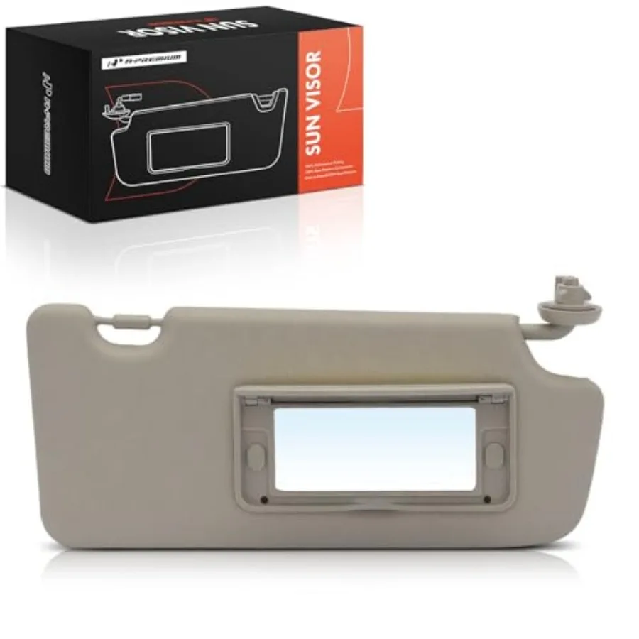 

Passenger Right Side Sun Visor Compatible with Honda Civic 2013-2015 - Without Vanity Light with Vanity Mirror Tan Color - 8323