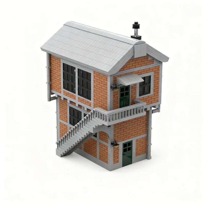 2554pcs MOC Train Poste Aiguillage Signal Tower MOC Model Toys Building Blocks Construction Christmas Gifts Idea DIY Brick Kids
