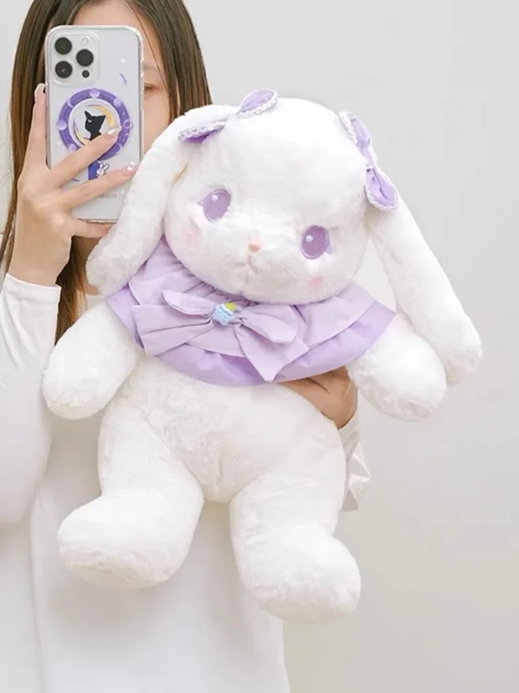 Japan Lolita Bunny Bear Doll Kids Soft Plush Rabbit Stuffed Animals Cute Hug Cuddly Throw Pillow Children Girls Birthday Gift