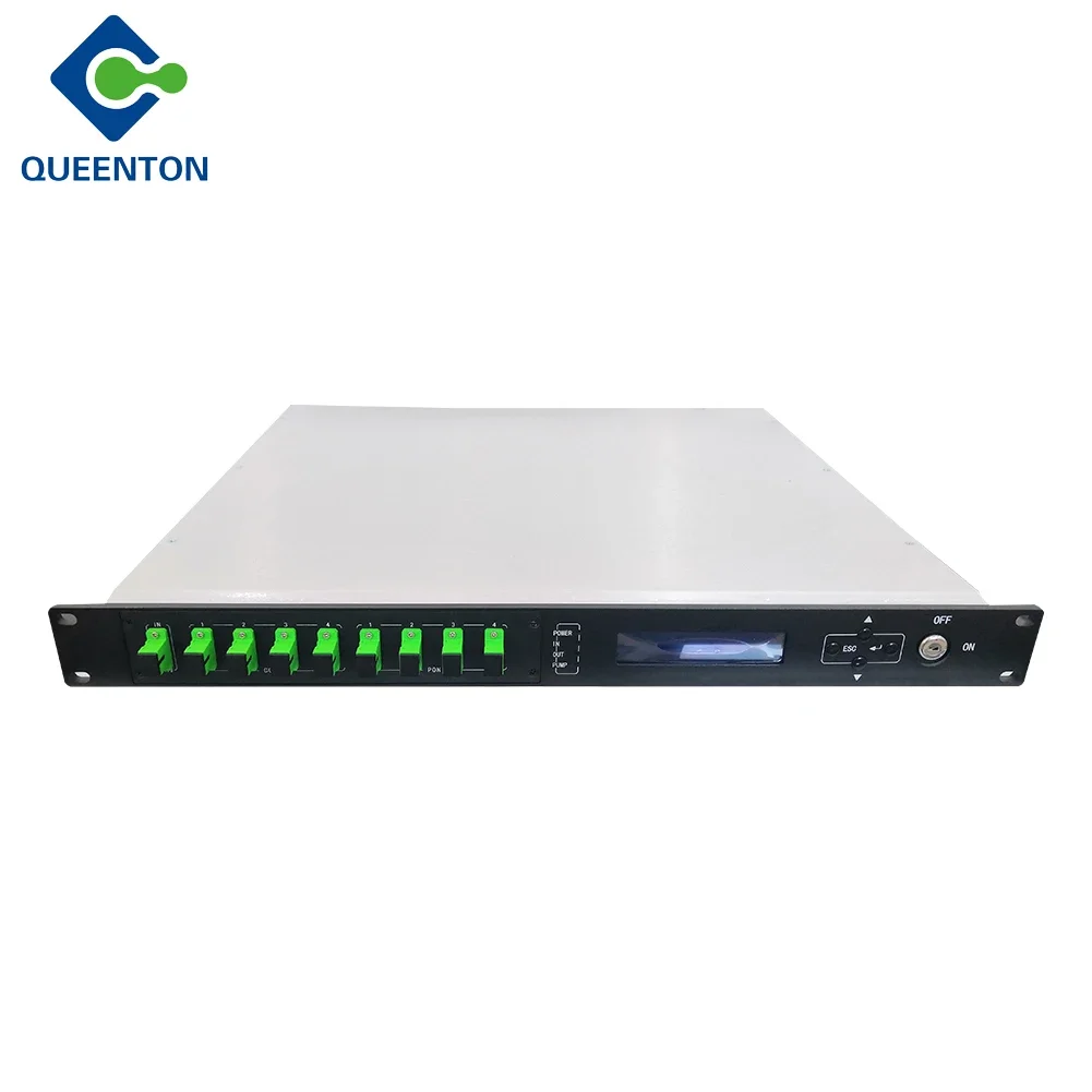 1550nm 16 Ports of Optical Output with High Power Optical Fiber Amplifier EDFA up to 256 Outputs Dual Power Supply