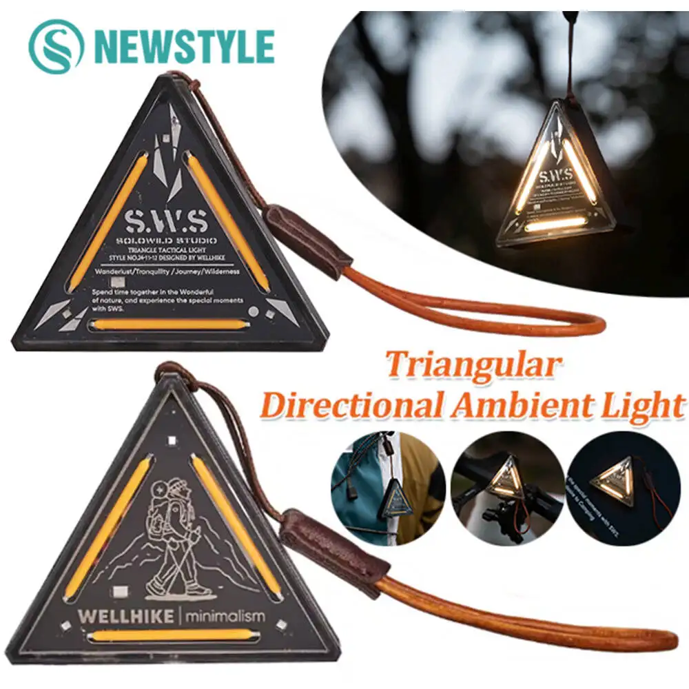 

1/2/4PCS Multi-functional Tactical Triangle Light Warning Light Hanging Light Night Riding Camping Tent Light Hiking Fishing