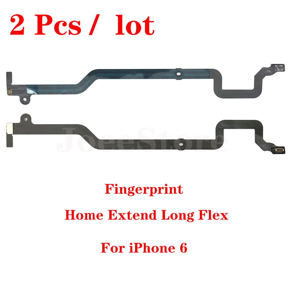 2pcs For iPhone 6 6s 7 8 plus Home Touch ID Return Fingerprint Button Motherboard Interconnect Connector Extend Flex Cable