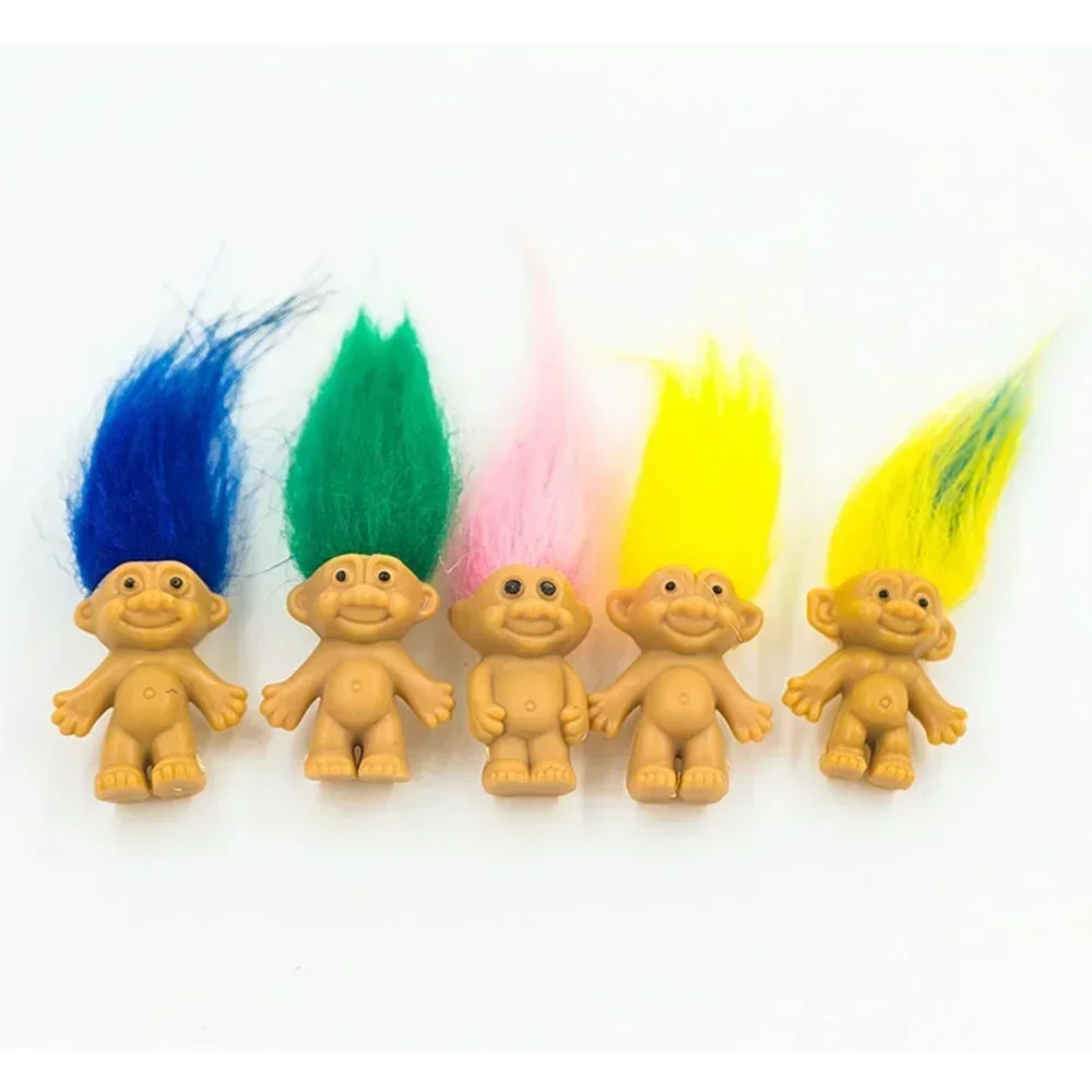 2025 5pcs/set Anime Action Figure Funny Trolls Dolls Colorful Hair Family Members Models Kids Toys Nostalgic Toy Children Gift