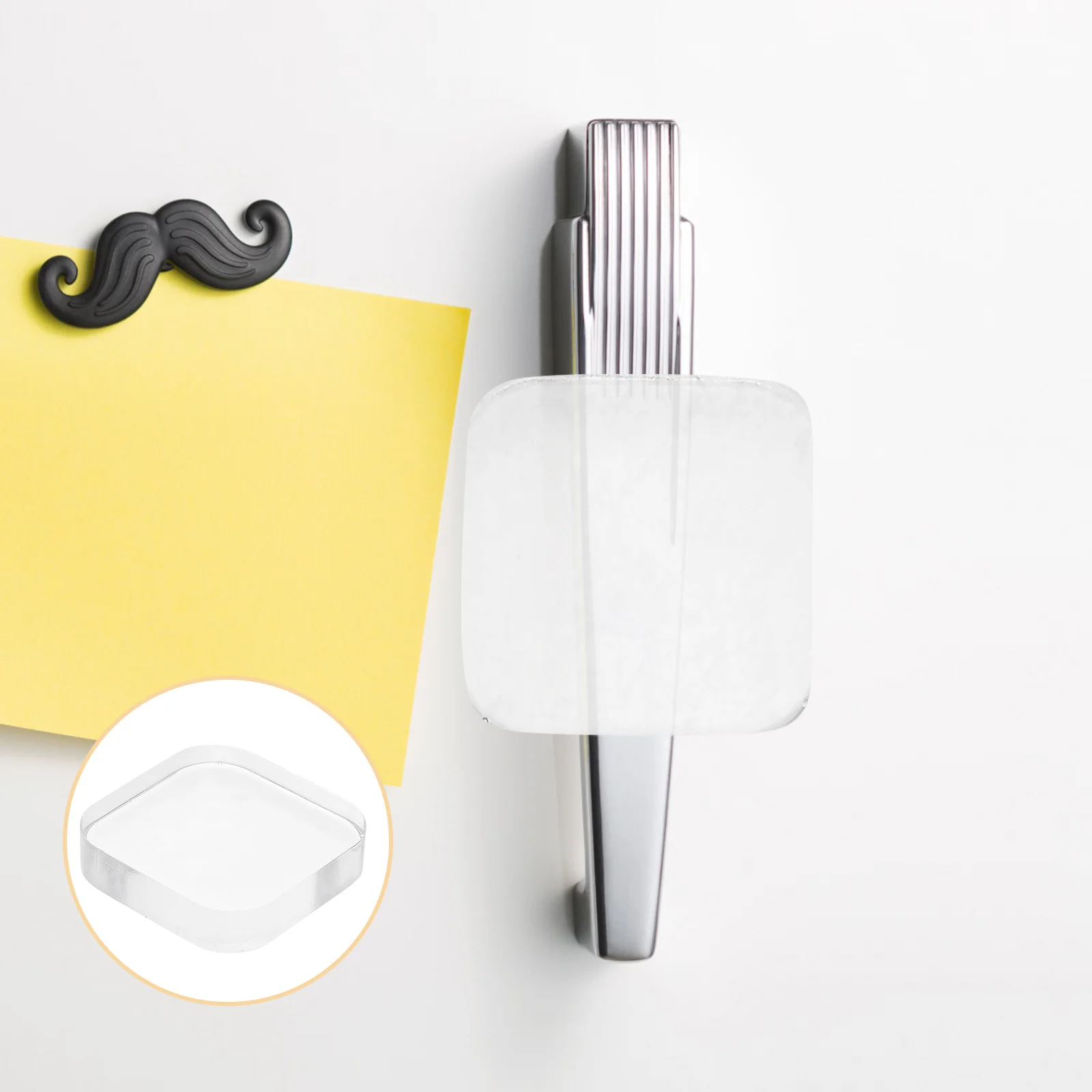 

6Pcs Transparent PU Door Stopper Square Wall Protector Thickened Silent Shock Absorbing Door Knob Guard for Rv Cabinets Fridge