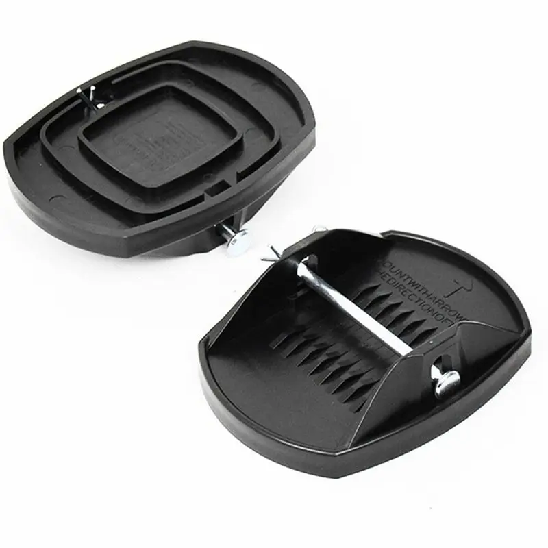 A76T-4 Piece Caravan Jack Pads Leveller Wheel Foot Leg Support Black Metal+Plastic For Motorhome Trailers Camper RV