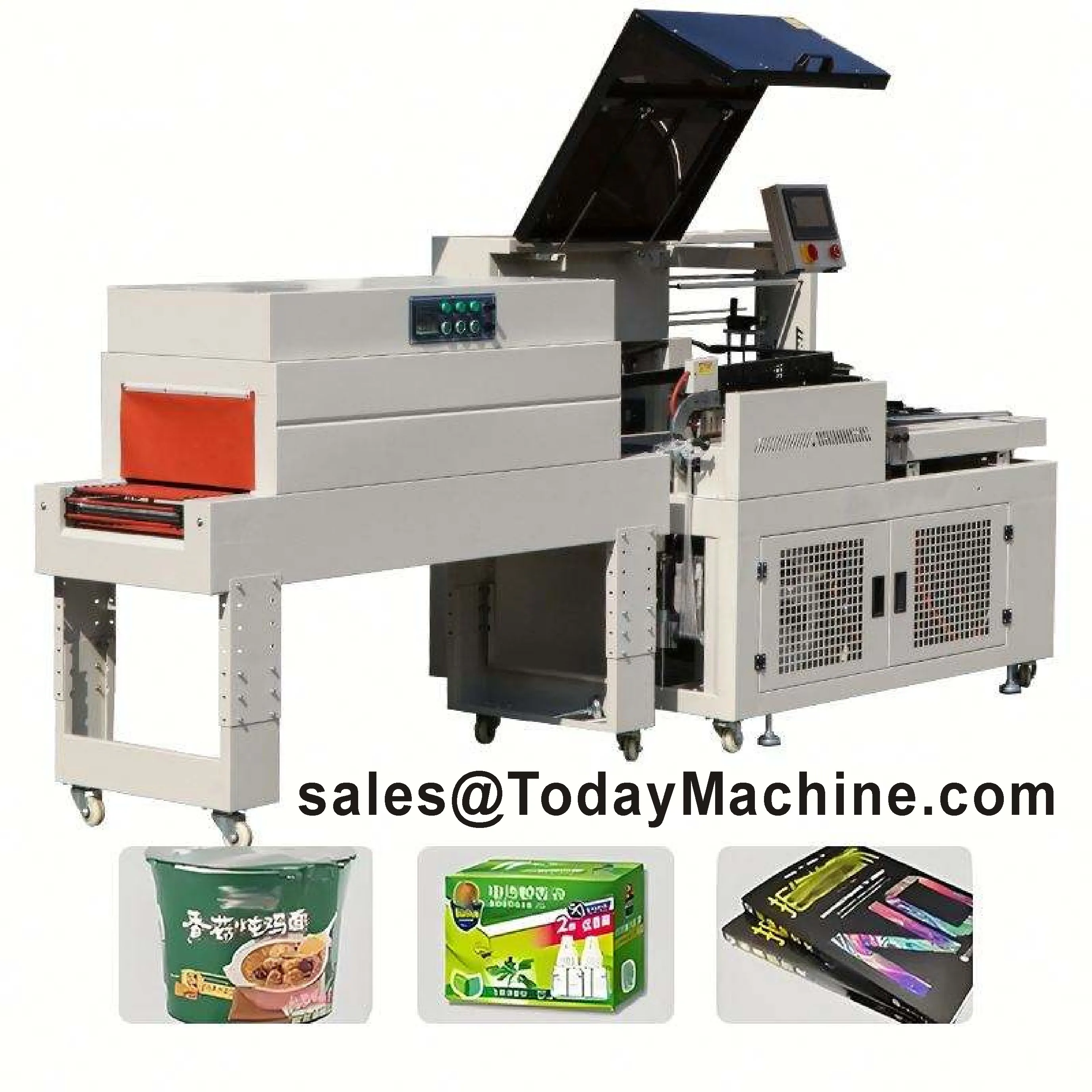 PVC PE Film Heat Sleeve Cutting Sealing Bottle Carton Box Shrinking Wrapping Packaging Machine Shrink Wrapper