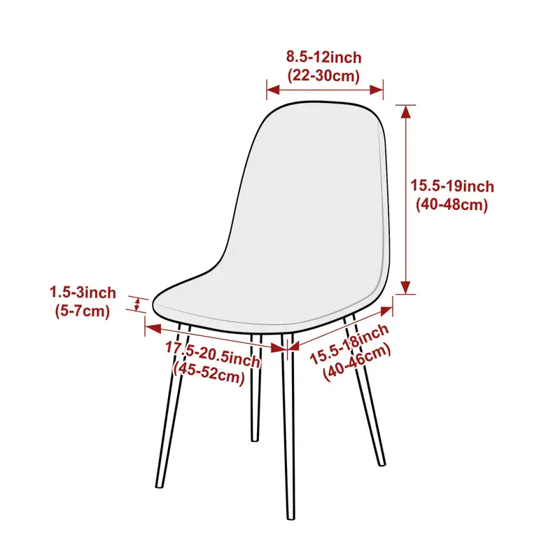 Nordic Shell Chair Cover Solid Dining Chair Seat Cover Elastic Jacquard Furniture Protector Living Room Home Wedding Party 의자카바