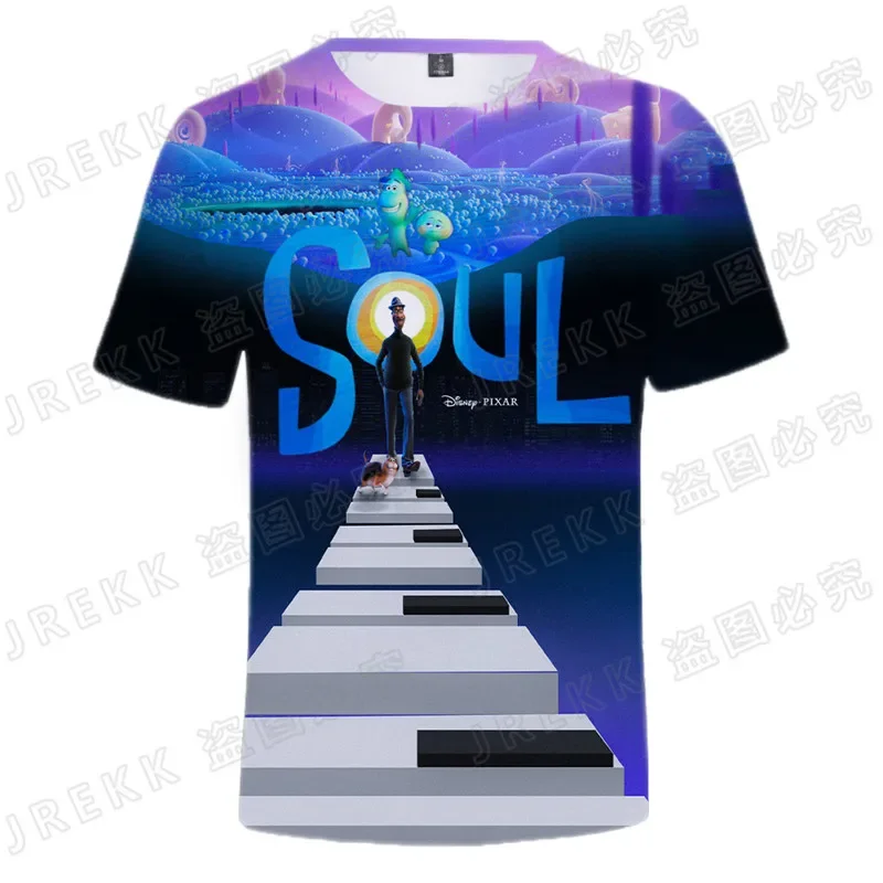 Boys Summer 3d Printed Soul T Shirt Boy Girls Children Casual Streetwear Short Sleeve Kids Fashion Cool Tops Tee Clothing