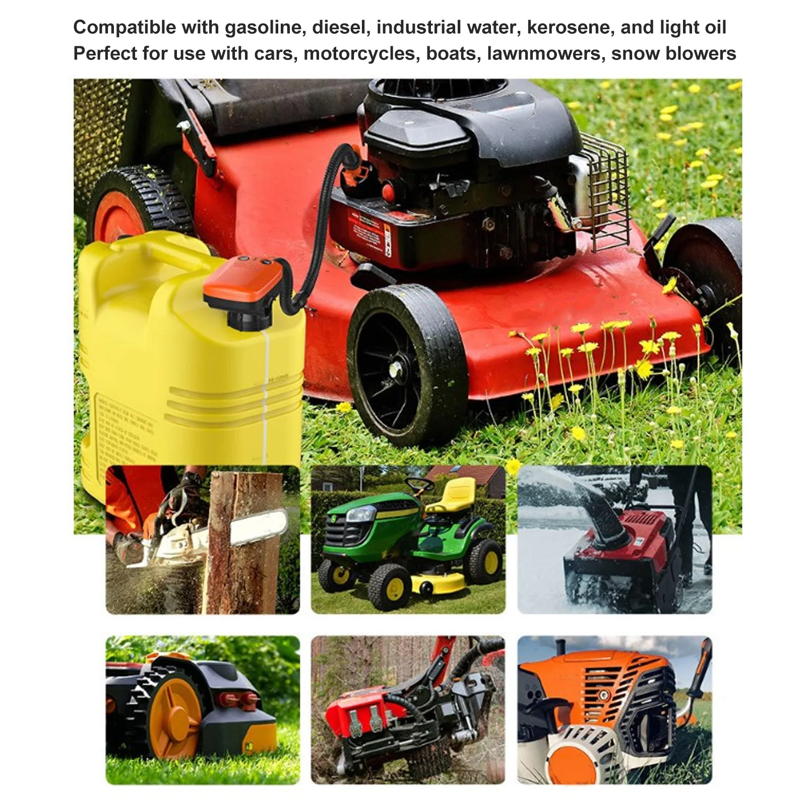 

Oil Extraction Pump Efficient Explosion Proof Flexible Hose Fuel Transfer Pump Battery Operated for Cars Motorcycles Boats