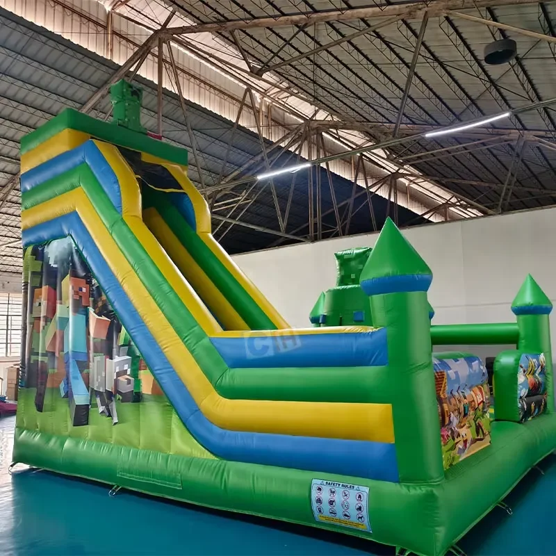 Inflatable Double Lane Slide Outdoor Inflatable Children Trampoline Combo Slide
