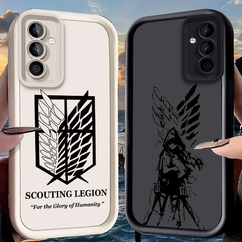 Etui Attack On Titan do Samsung Galaxy S25 Ultra Plus S24 S23 S22 S21 S20 FE A73 A72 A71 A56 A55 A54 5G A52 A52S A51 4G Cover