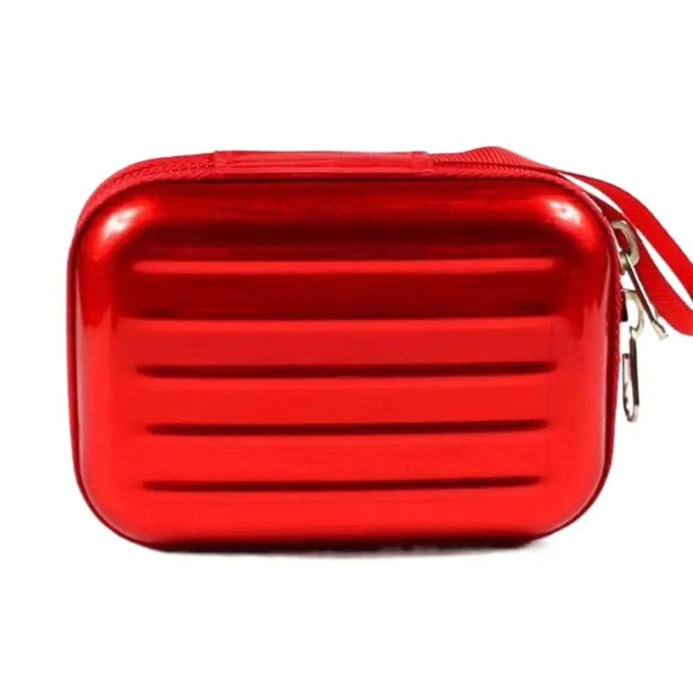 Cute Square Tinplate Coin Purse Headphone Bag Zipper Lipstick Storage Bag Change Purse Earphone Pouch Suitcase Wallet Ladies
