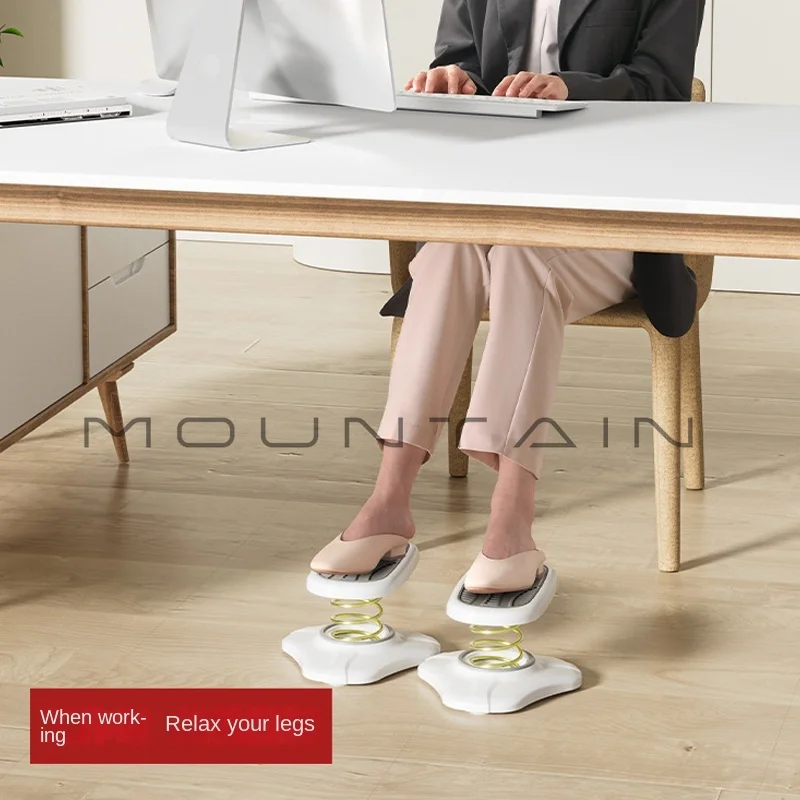 The foot pedal office prevents crossing Erlang's legs and stepping under the workstation table