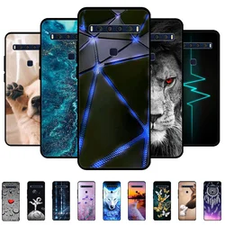 For TCL 10L Case 10 Lite Cat Animals Black Bumper Soft TPU Silicone Cover for TCL 10L 10 Lite Phone Cases TCL10L Lovely Capas