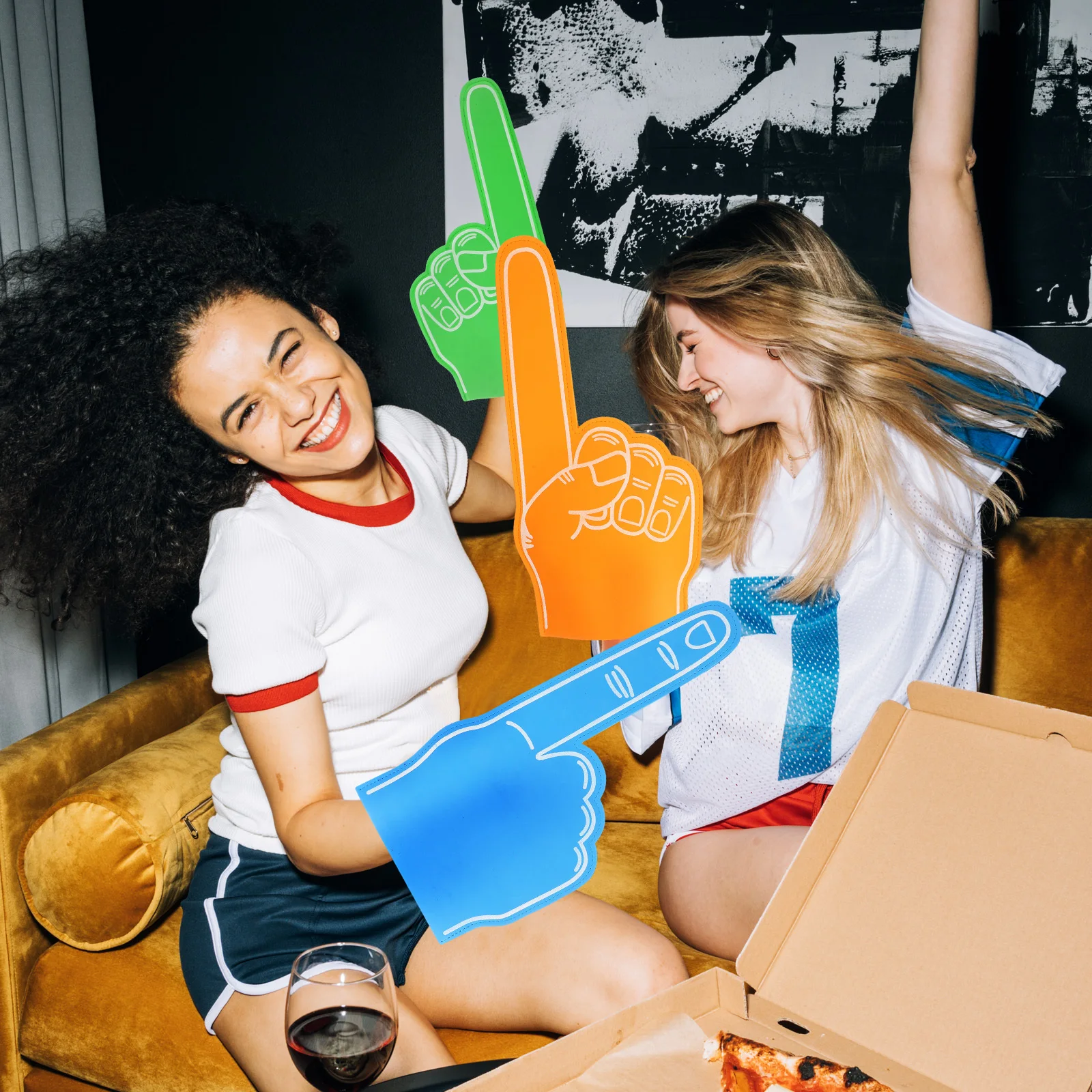 

10pcs Giant Foam Hands Vibrant Colors Sports Fan Party Favors Lightweight Durable Universal Design For Sporting Events Concerts