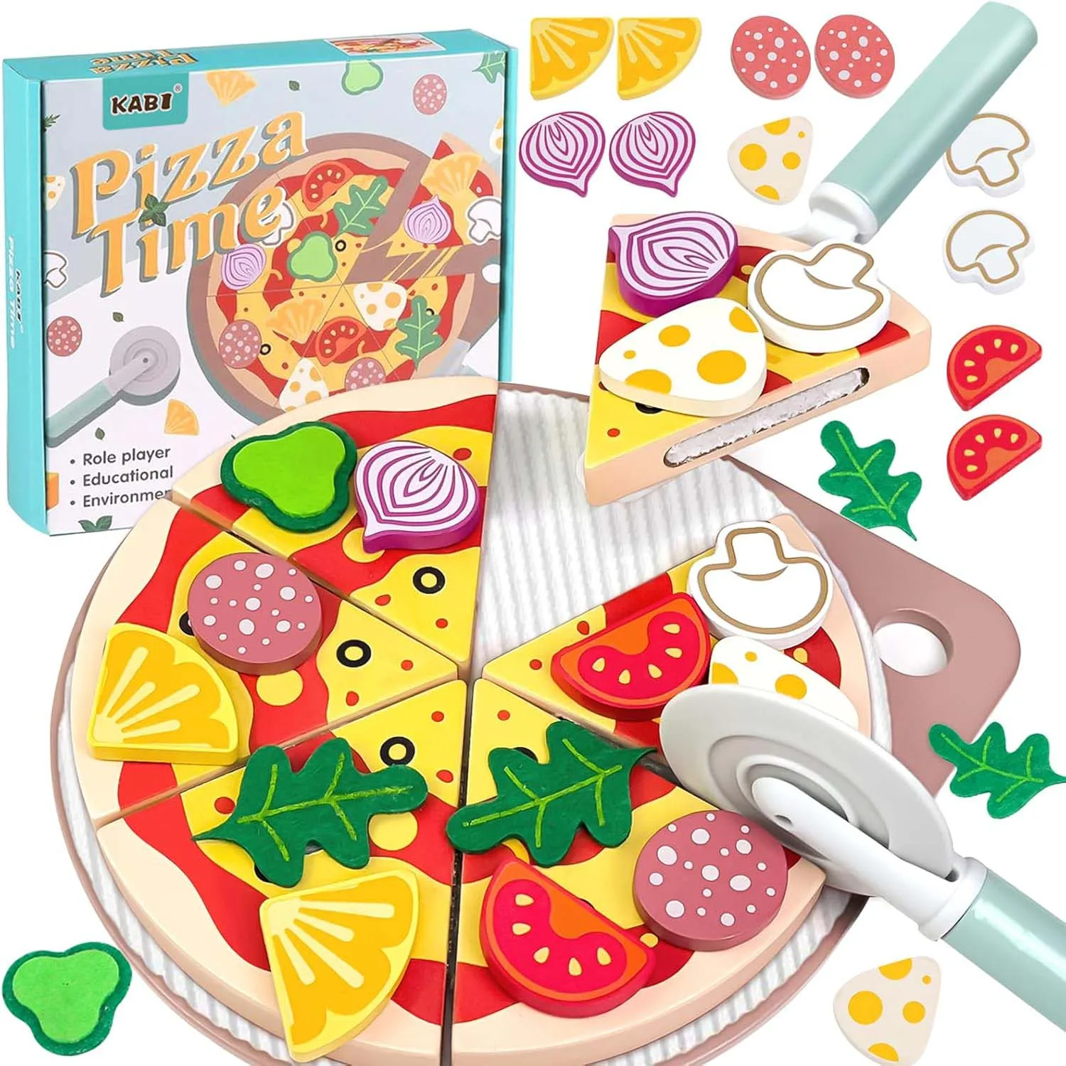 Drewniane zabawki kuchenne Zabawki do cięcia ciasta Zestaw do zabawy Jedzenie Zabawki dla dzieci Montessori Tea Party Nauka Zabawki edukacyjne na prezenty