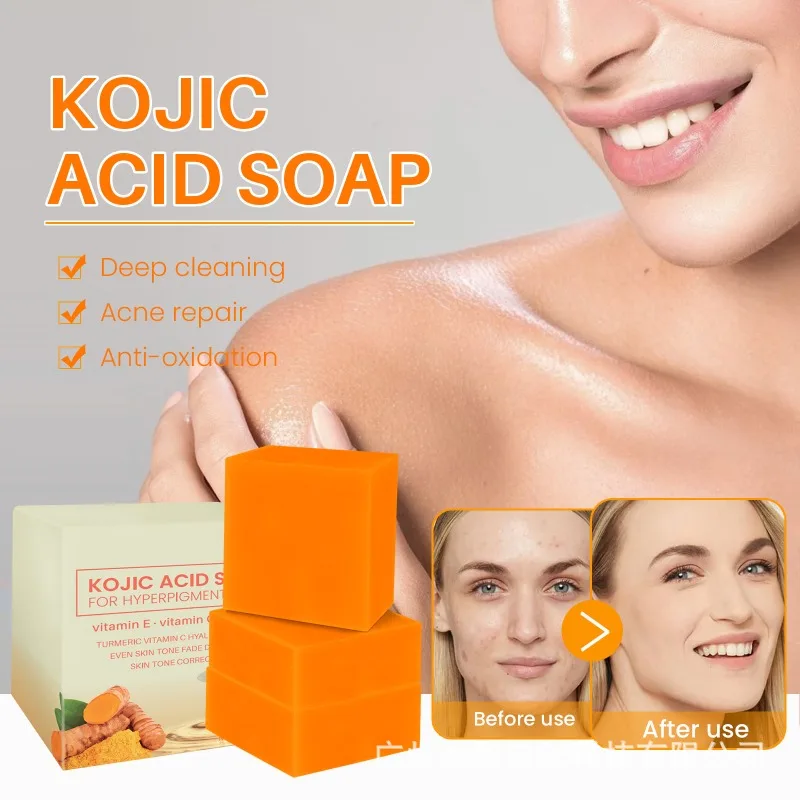 

100G Kojic Acid Soap Kit Facial Cleaning Pores Dirt Acne Blackhead Anti-Acne Remove Deep Cleaning Oil Control Whitening Skin