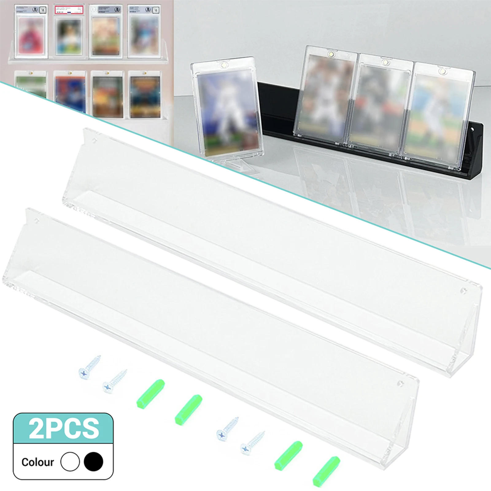 Sports Card Display Shelf Shelf Tabletop Hold  Graded Cards Acrylic Shelves for Home Exhibitions Retail Shop Window Display