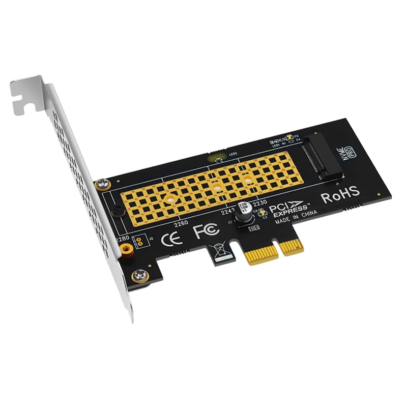 NVME to PCIE 4.0 X1 Expansion Card Riser M.2 M Key to PCI Express 1X GEN4 16Gbps Adapter Support 2230 2242 2260 2280 M2 NVME SSD