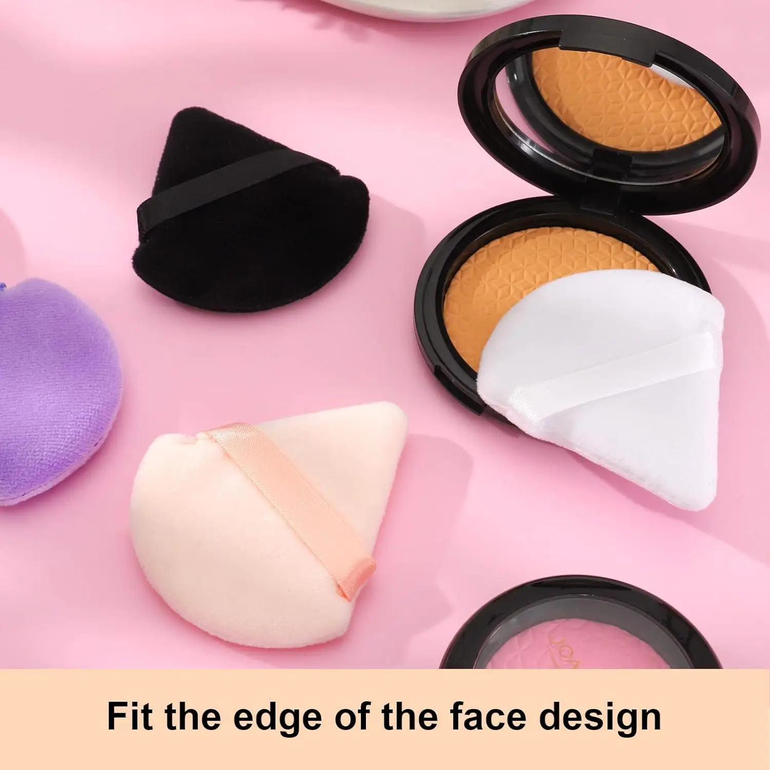 5/10/50 pz velluto cosmetico piumino da cipria trucco spugna Puff uso secco triangolo donne morbido liscio bellezza lavabile strumenti per il trucco del viso