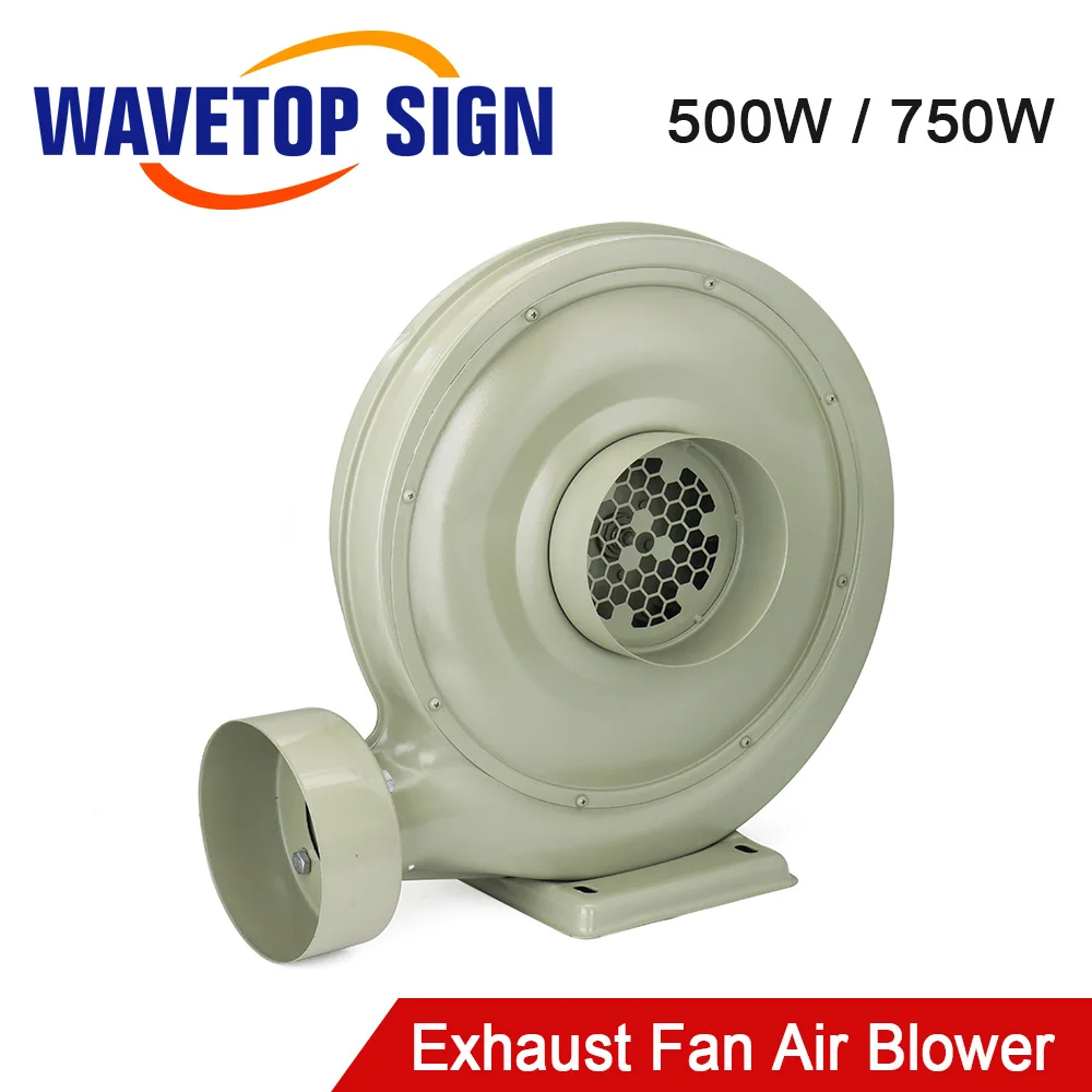 WaveTopSign 750W 220V 380V ไอเสียพัดลมเครื่องเป่าลมแรงเหวี่ยงสําหรับ CO2 เลเซอร์แกะสลักเครื่องตัดความดันปานกลางเสียงต่ํา