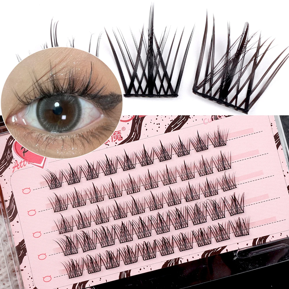 

Segmented Lashes Natural Eyelashes Thick Individual False Eyelashes Manga Eye Lashes Daily Dating Makeup Eyelashes Lashes Wispy