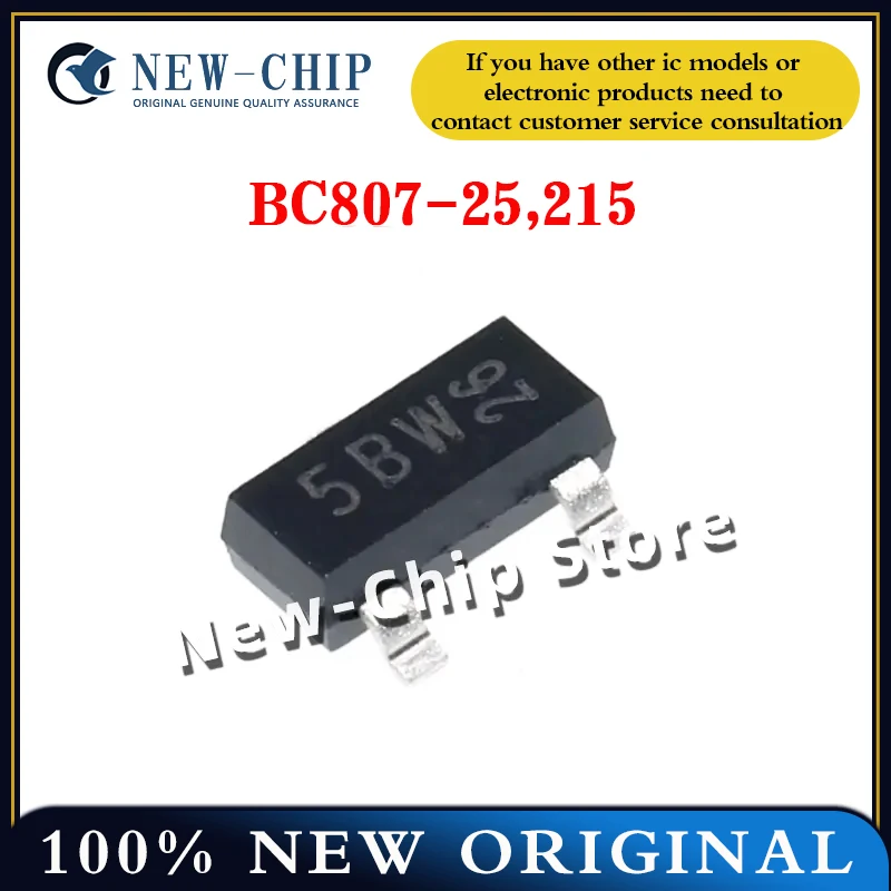 

50PCS-500PCS/LOT BC807-25,215 SOT-23-3 45V,500mA New Original BC807-25